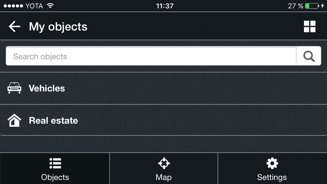 Object selection Object selection